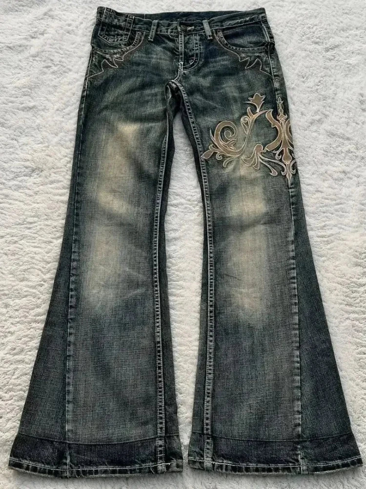 Denim Flared Y2k Jeans