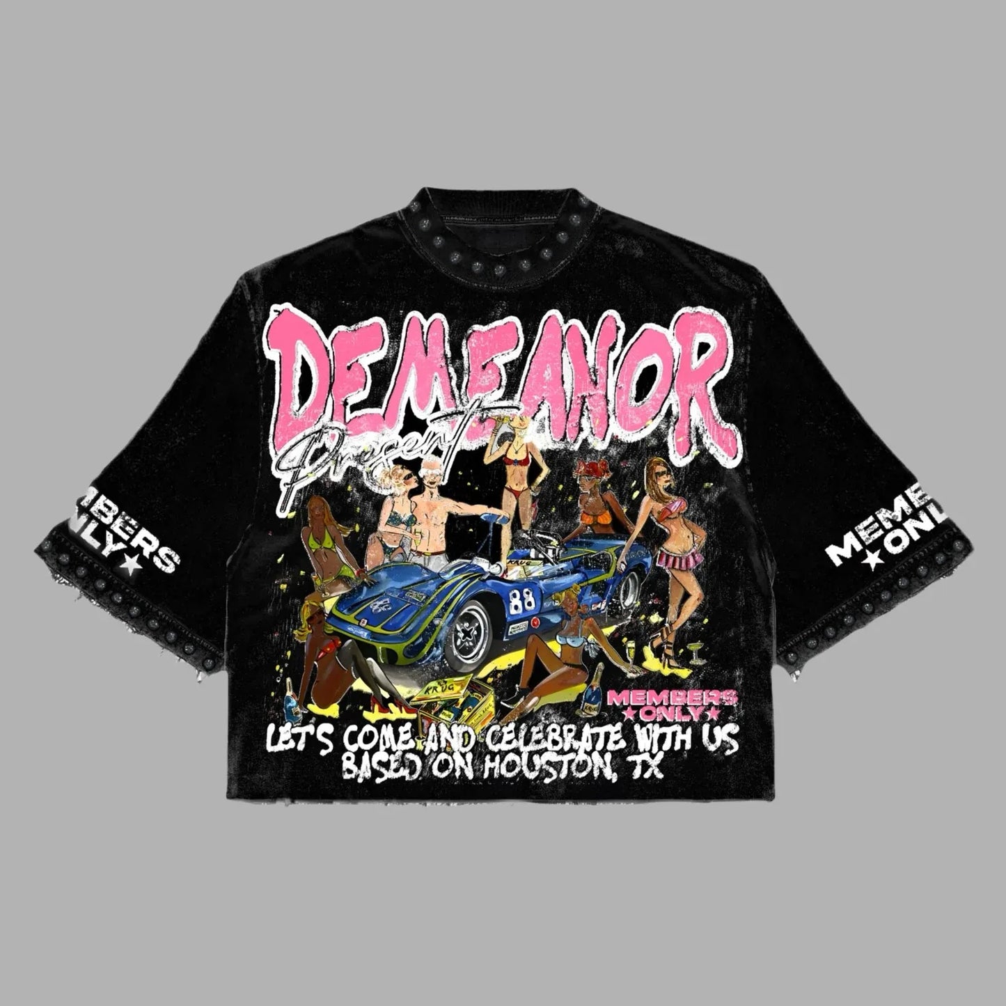 Cropped Y2k Designed T-shirt