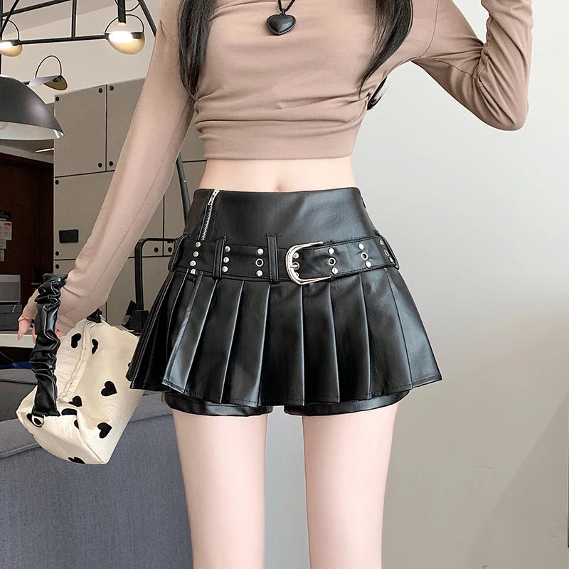 Black Y2k Mini Skirt