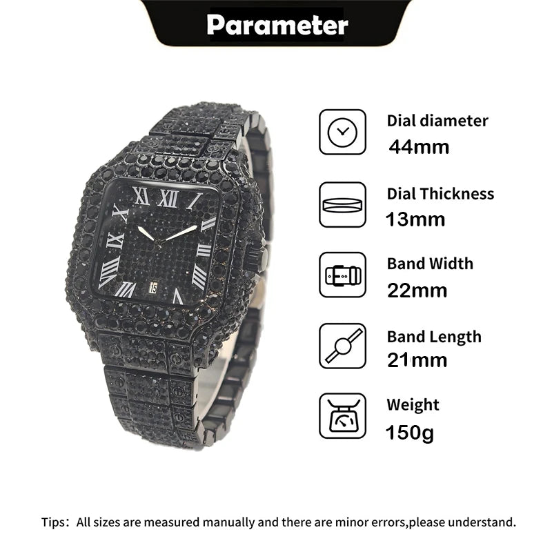 Fully Studded Luxury Watch