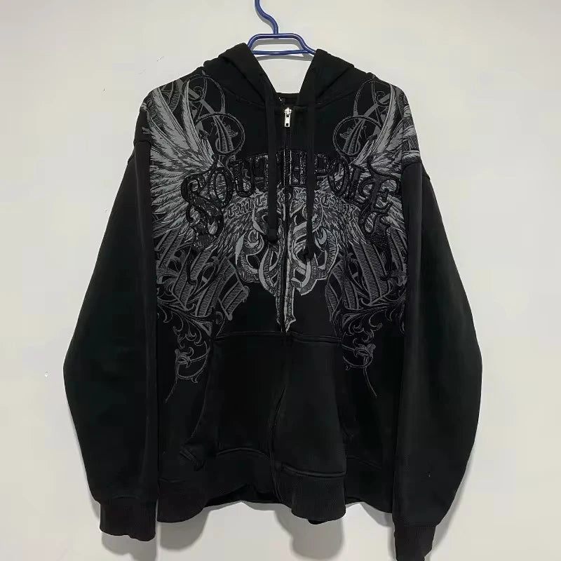 Leopard Print Faux Fur Lined Zip-up Y2k Hoodie
