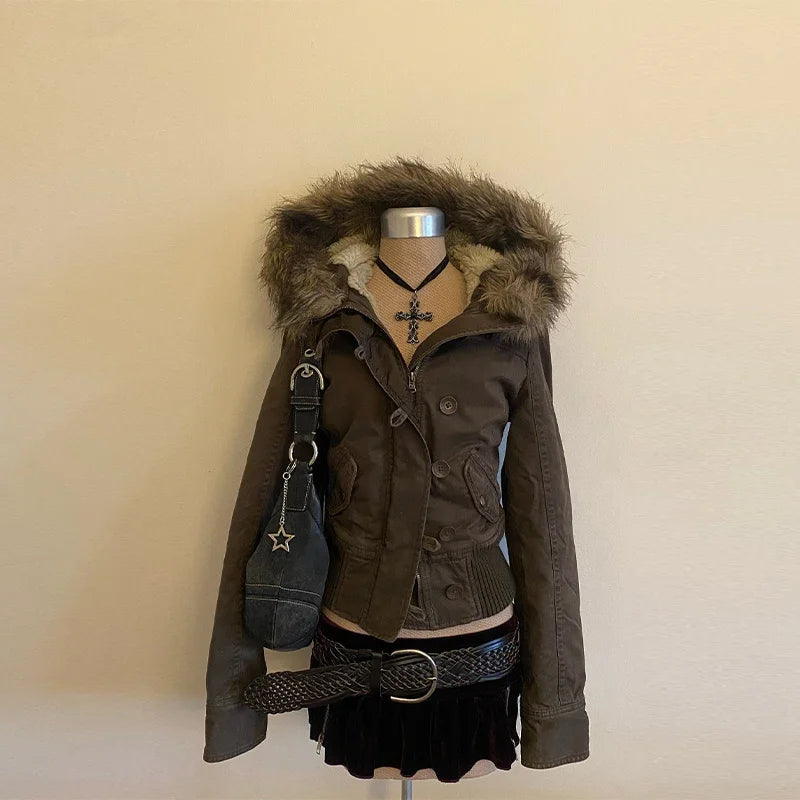 Fur Collar Vintage Jacket