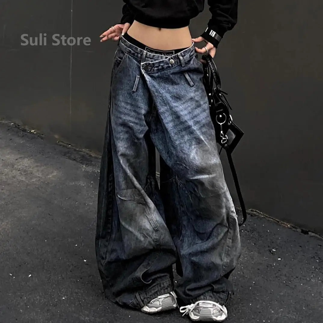 High Waist Wide Leg Baggy Jeans