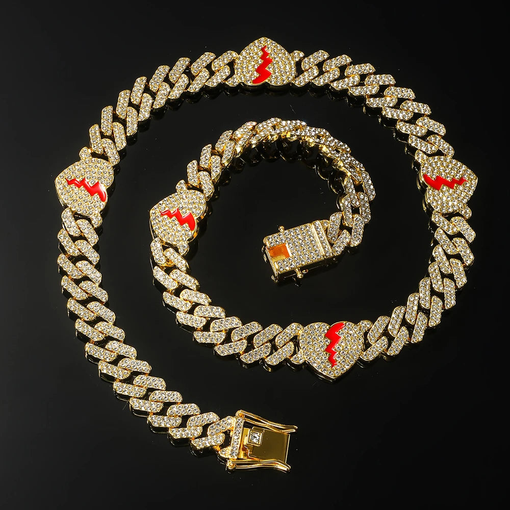 Broken Heart Cuban Chain Bracelet