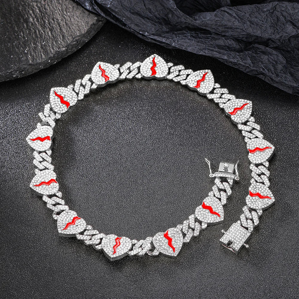 Broken Heart Cuban Chain Bracelet