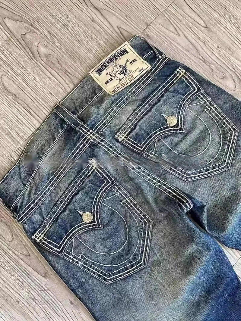 American Embroidered Denim Jeans