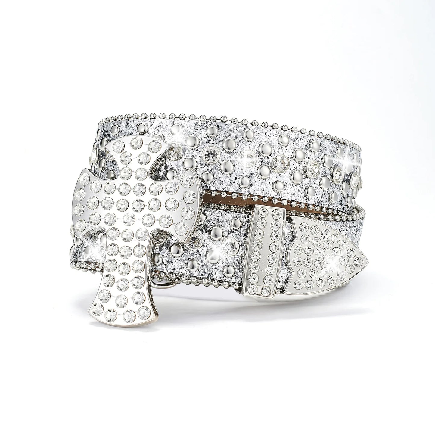 New Luxury Unisex Rhinestone Cross Belt