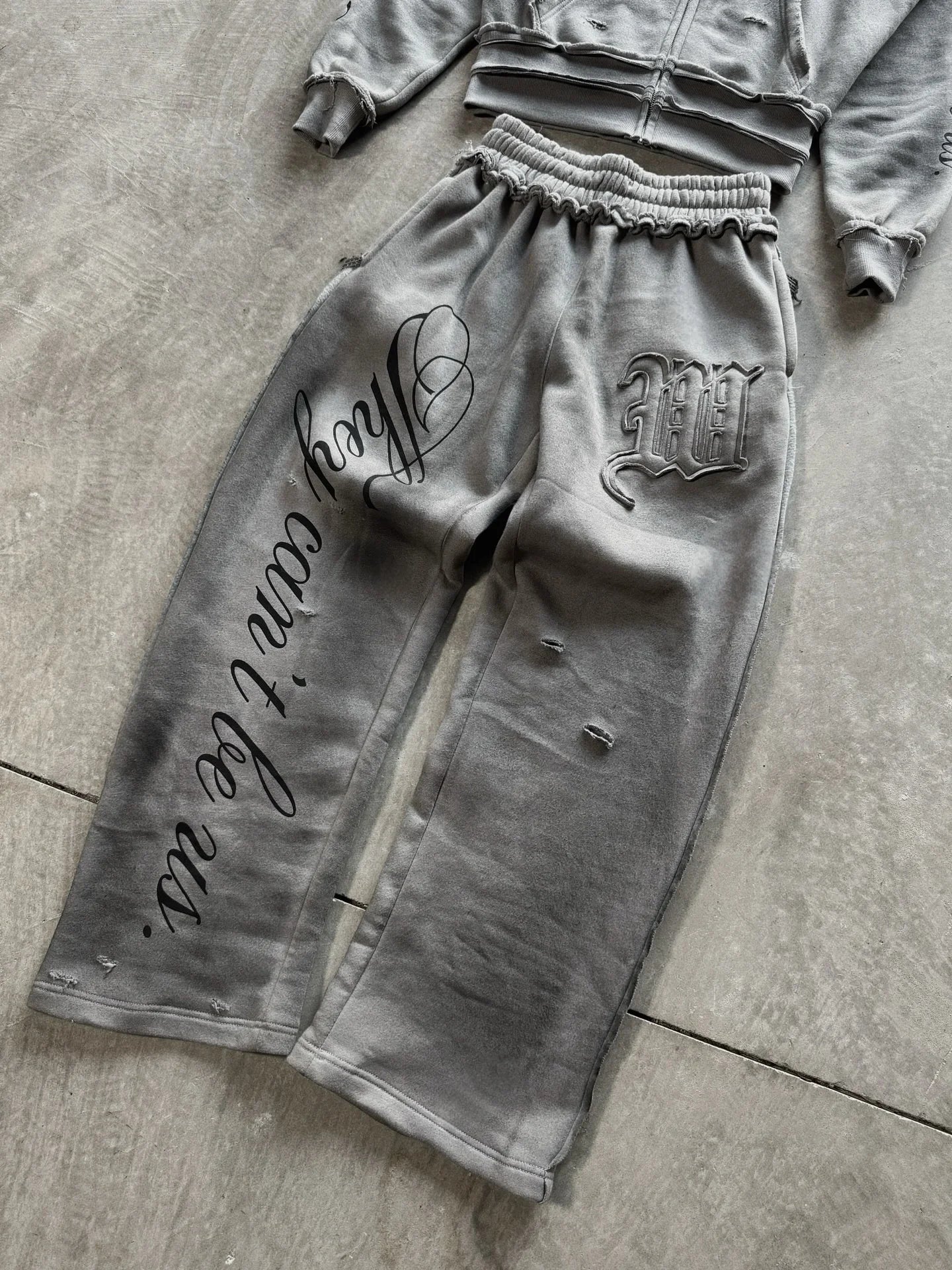 Cursive lettering Hoodie Set