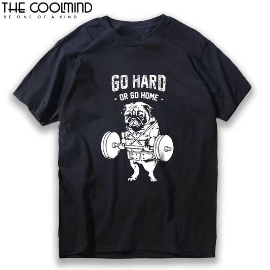 100% Cotton Casual Pug Life Mens T Shirts Fashion Go Home Or Go Hard Men Tshirt men's Tee Shirts Tops Men T-shirt Men Tee Shirts