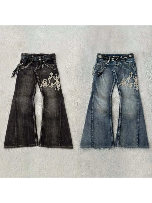 Denim Flared Y2k Jeans