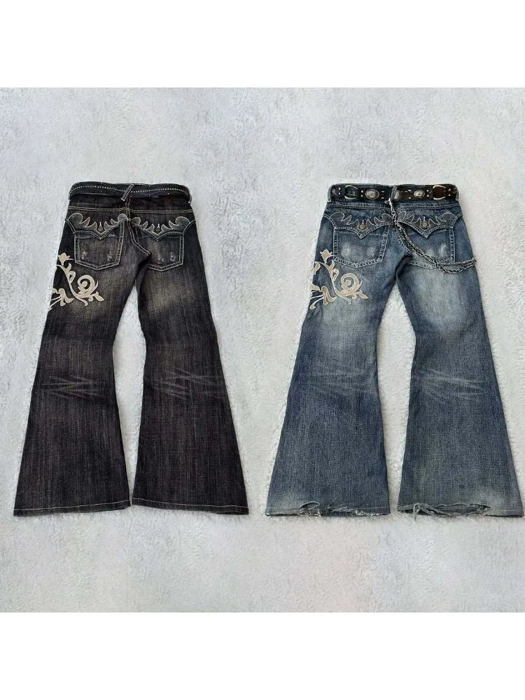 Denim Flared Y2k Jeans