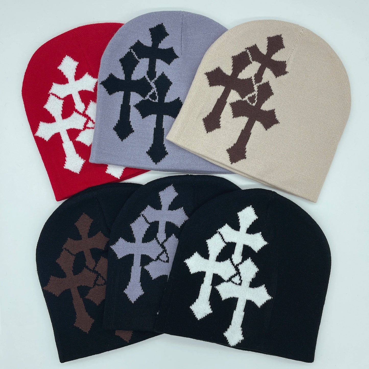Crucifix Knitted Hat