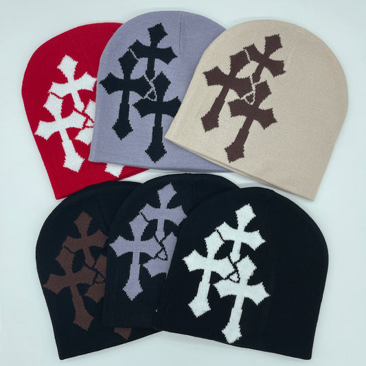Crucifix Knitted Hat