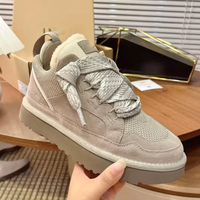 Fuzzy Lined Snow Sneakers Women