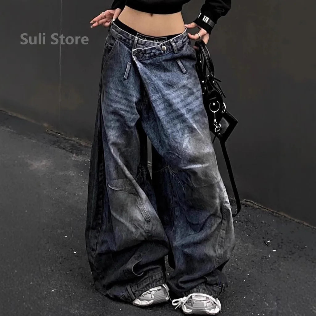 High Waist Wide Leg Baggy Jeans