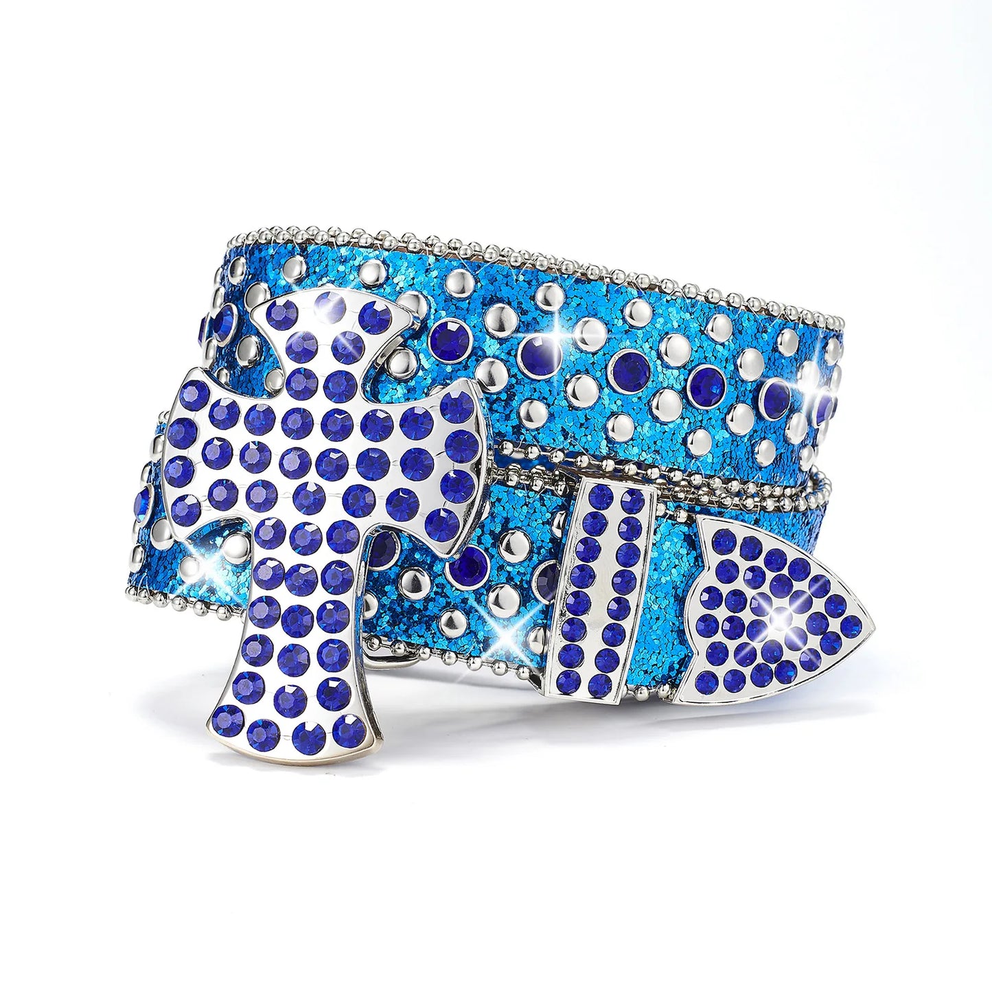 New Luxury Unisex Rhinestone Cross Belt