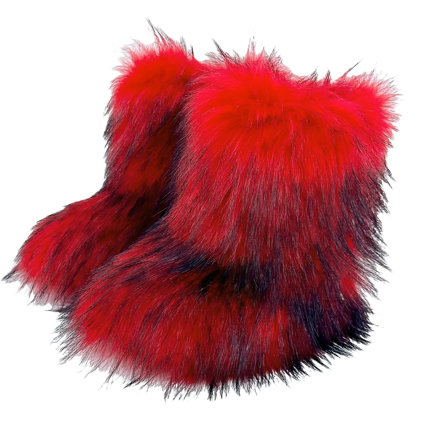 Furry Snow Fox Fur Boots