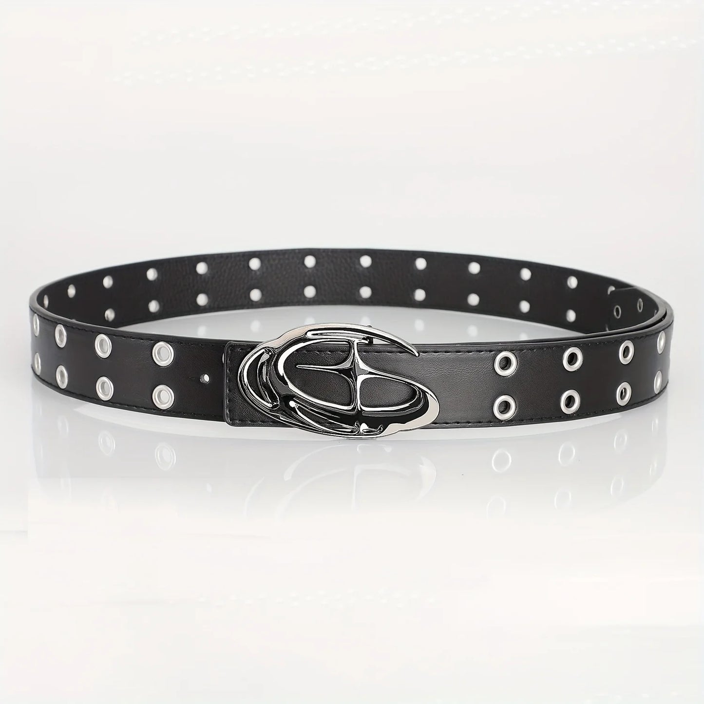 Gothic Buckle Leather Belt