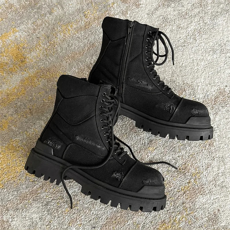 High-Top Motorcycle Boots