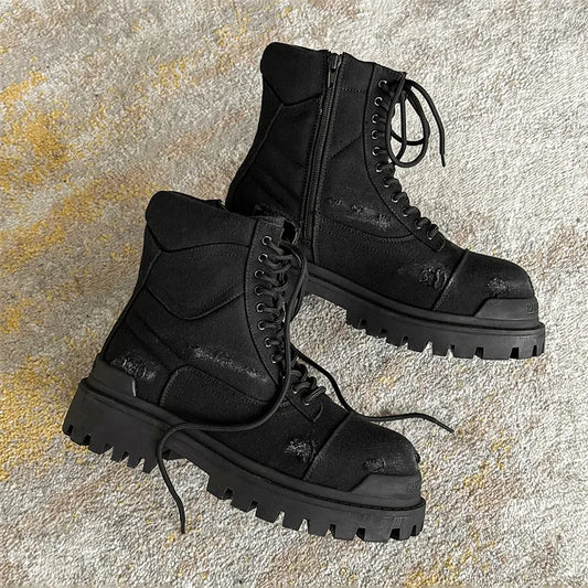 High-Top Motorcycle Boots