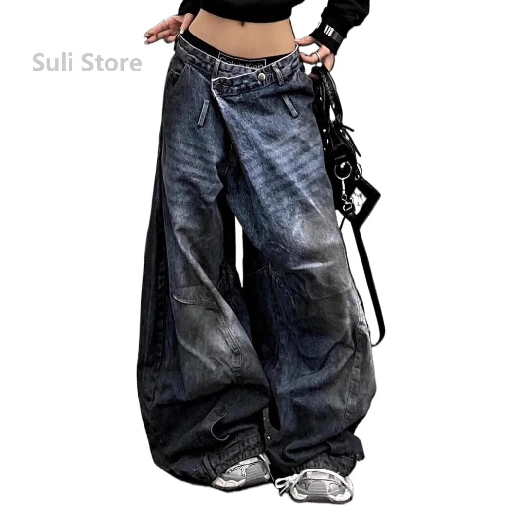 High Waist Wide Leg Baggy Jeans