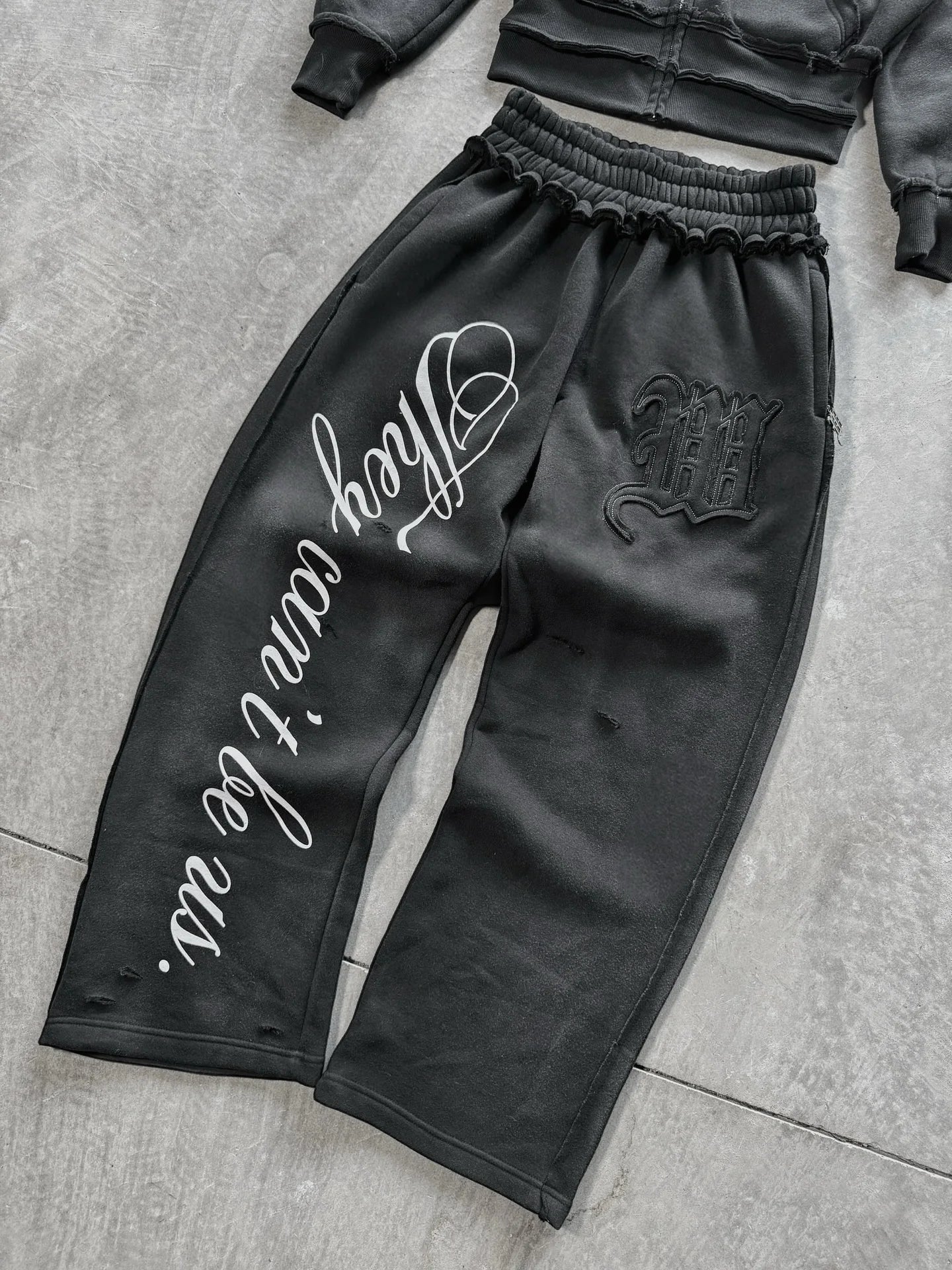 Cursive lettering Hoodie Set