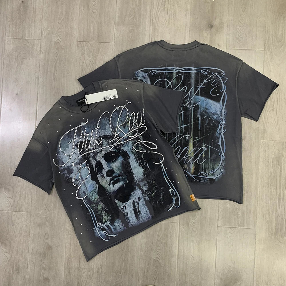 Diamond Cropped Graphic Tee