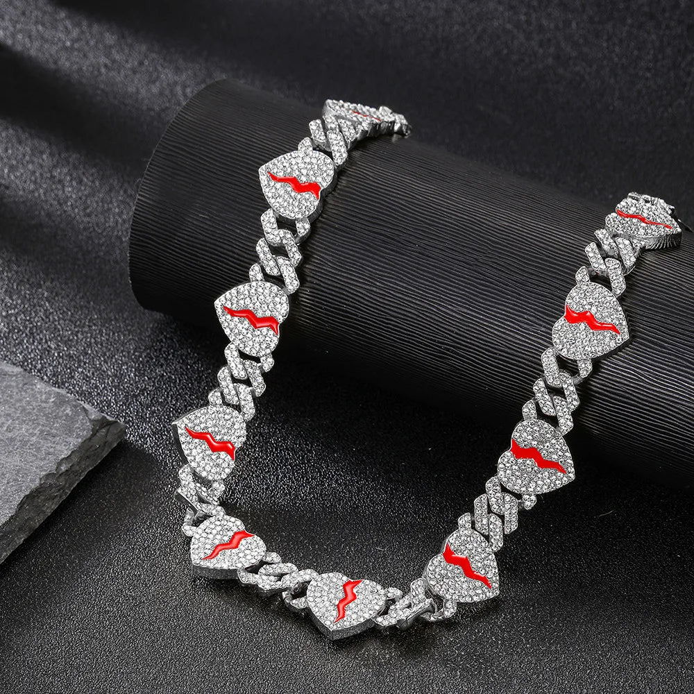 Broken Heart Cuban Chain Bracelet