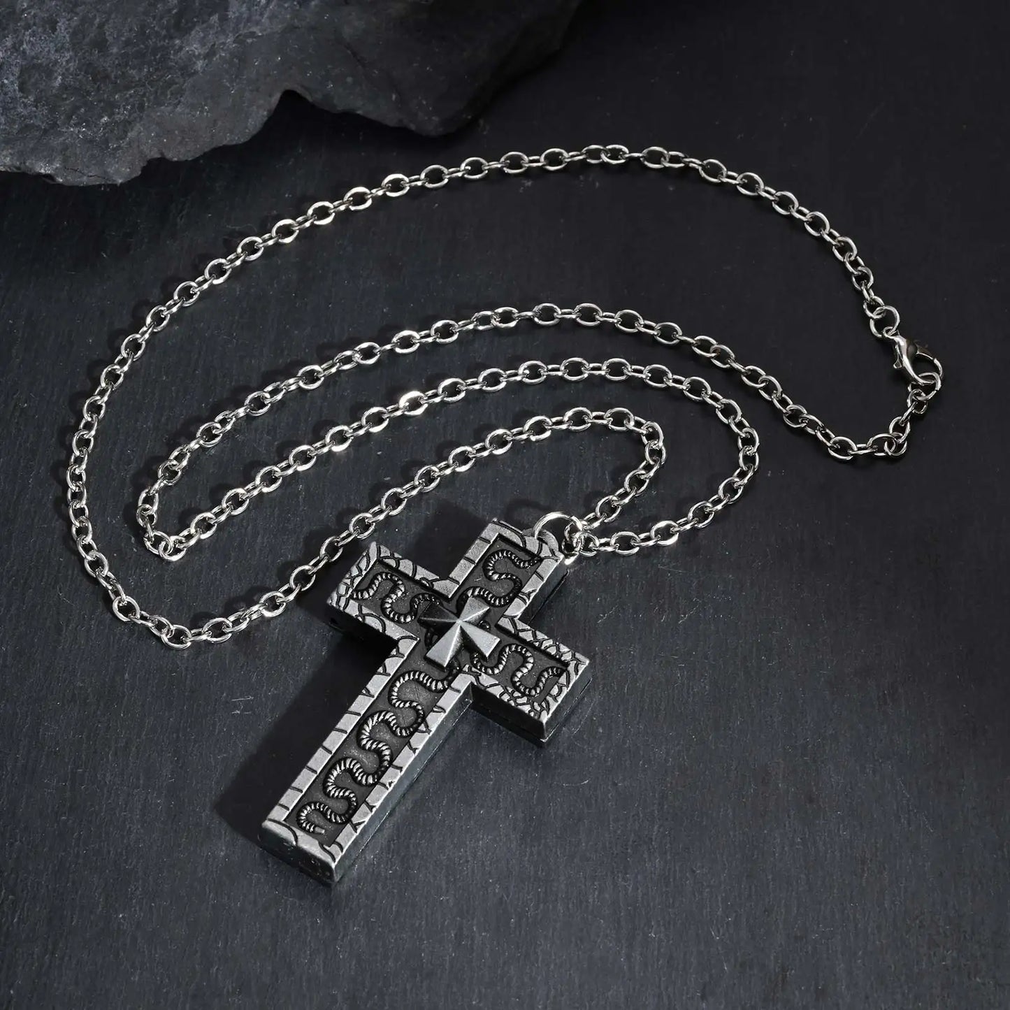 Openable Cross Pendant Necklace