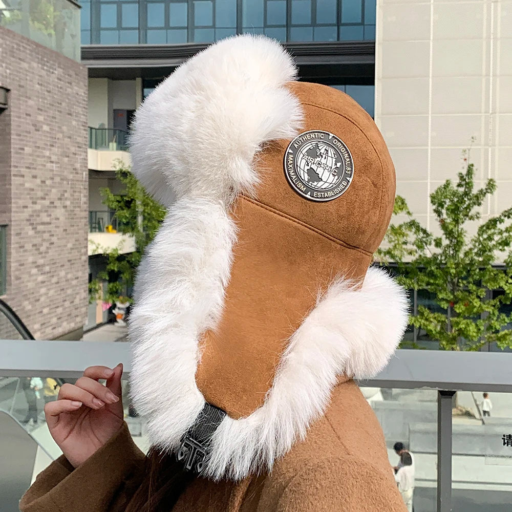 Oversized Aviator Bomber Winter Hat