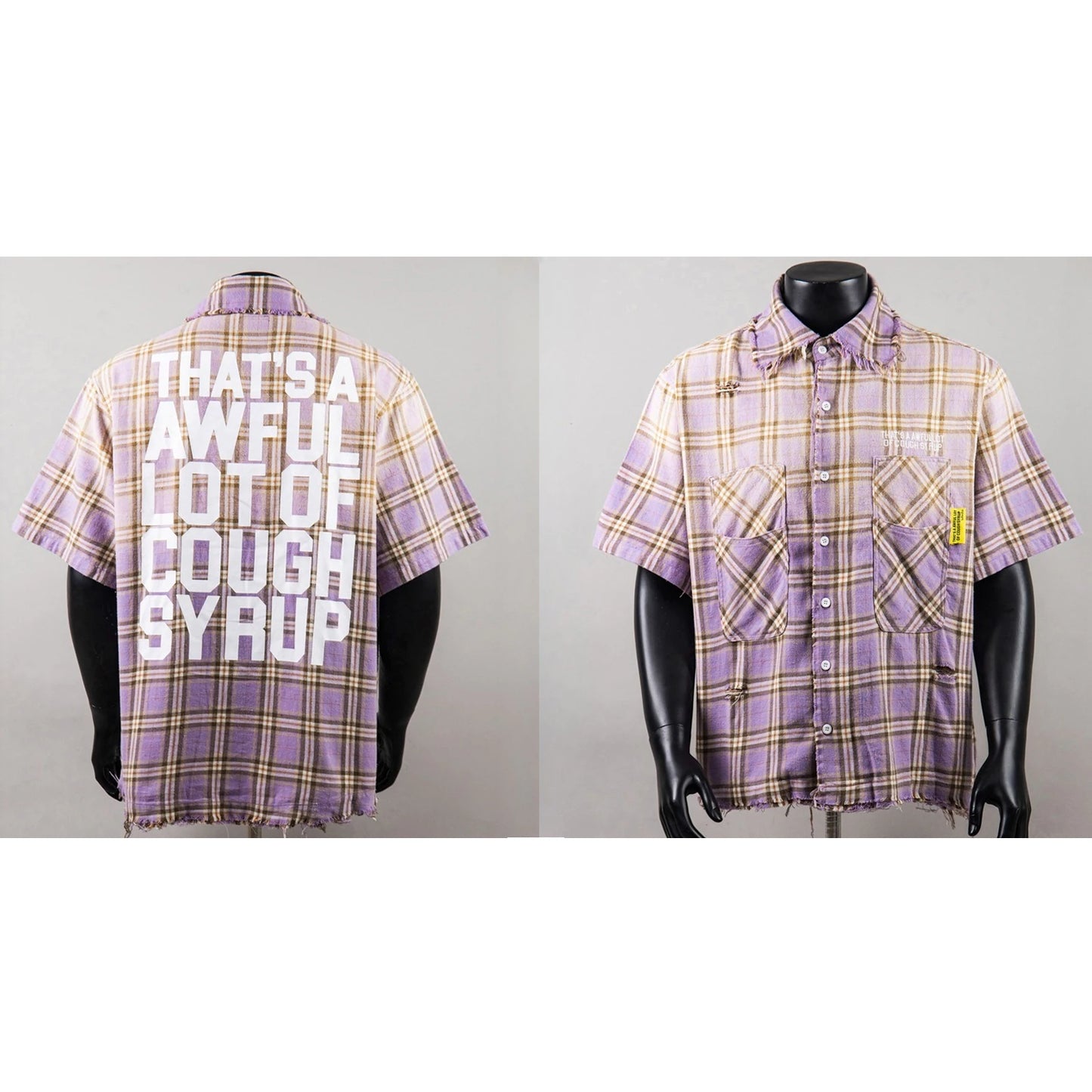 Cough Syrup Short-Sleeve Button up