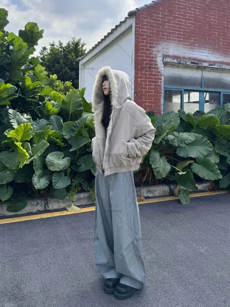 Wool Interior Faux Fur Winter Jacket