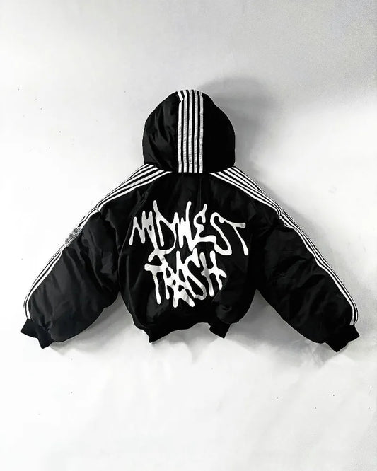 Striped Streetwear Puffer Jacket