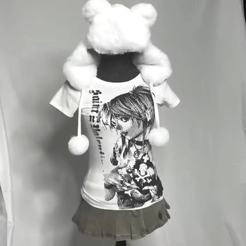 Anime Printed Gothic T-shirt
