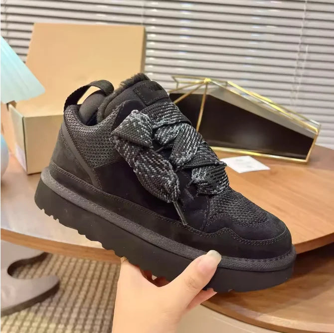 Fuzzy Lined Snow Sneakers Women