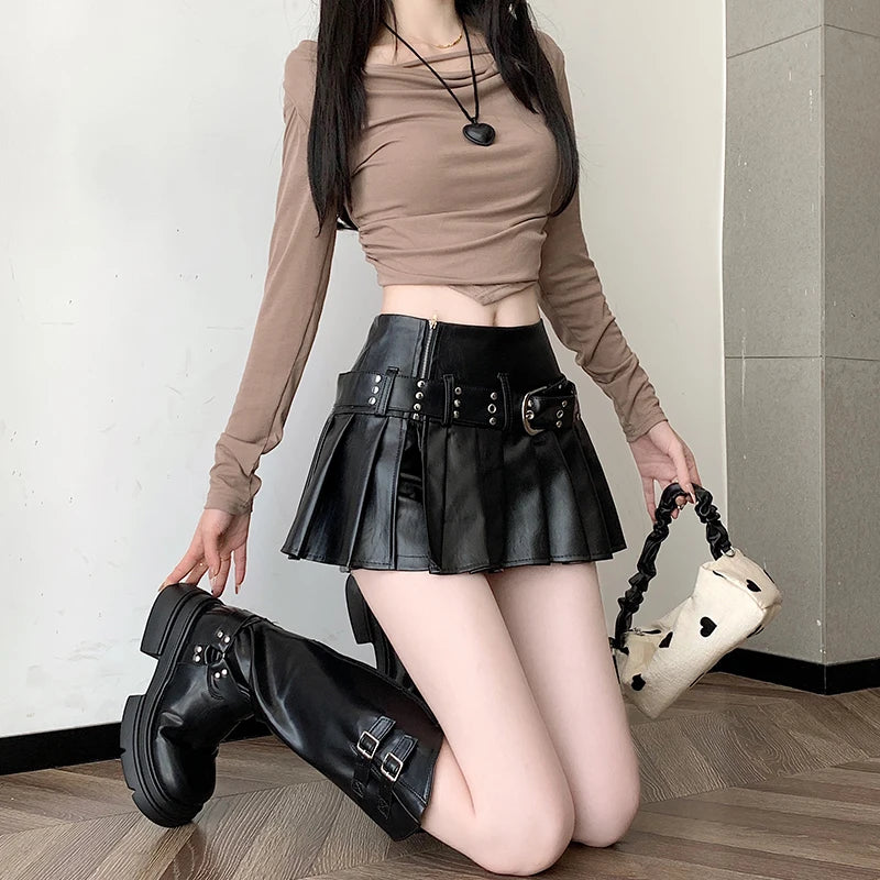 Black Y2k Mini Skirt