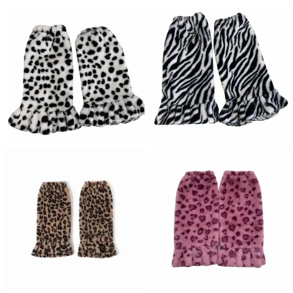 Leopard Print Winter Leg Warmers