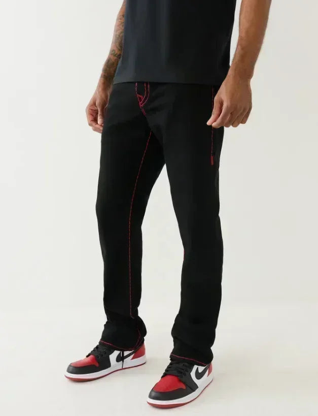 Straight Leg Embroidered Wide-Leg Pants