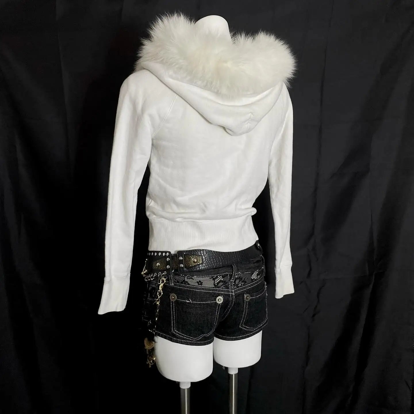 Fox Fur Hooded Sweater