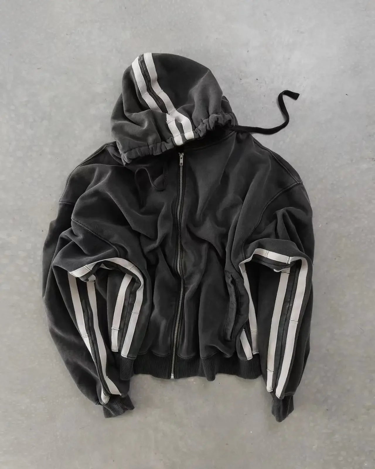 Striped 2 Piece Streetwear Hoodie Set