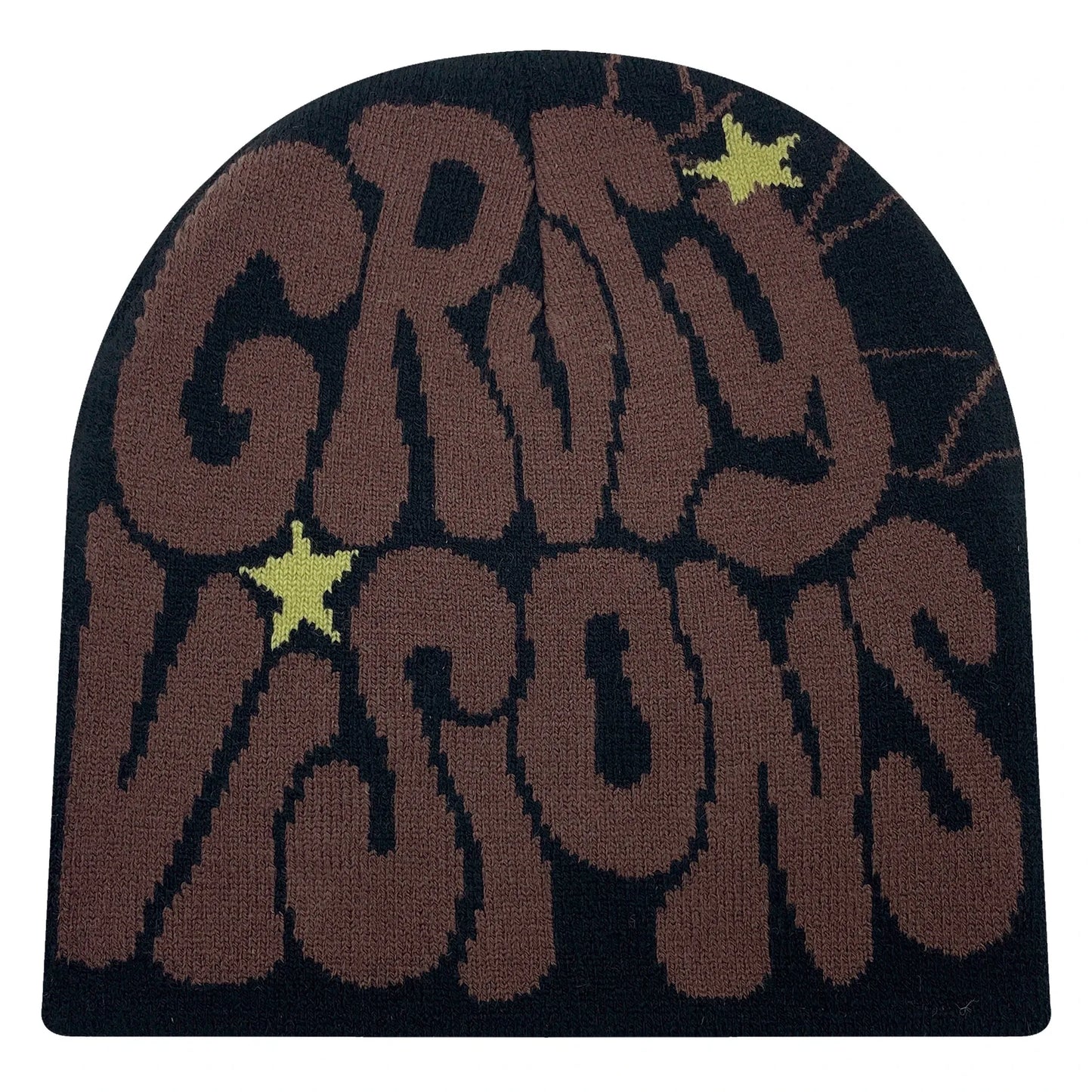 Fuzzy knitted streetwear beanie