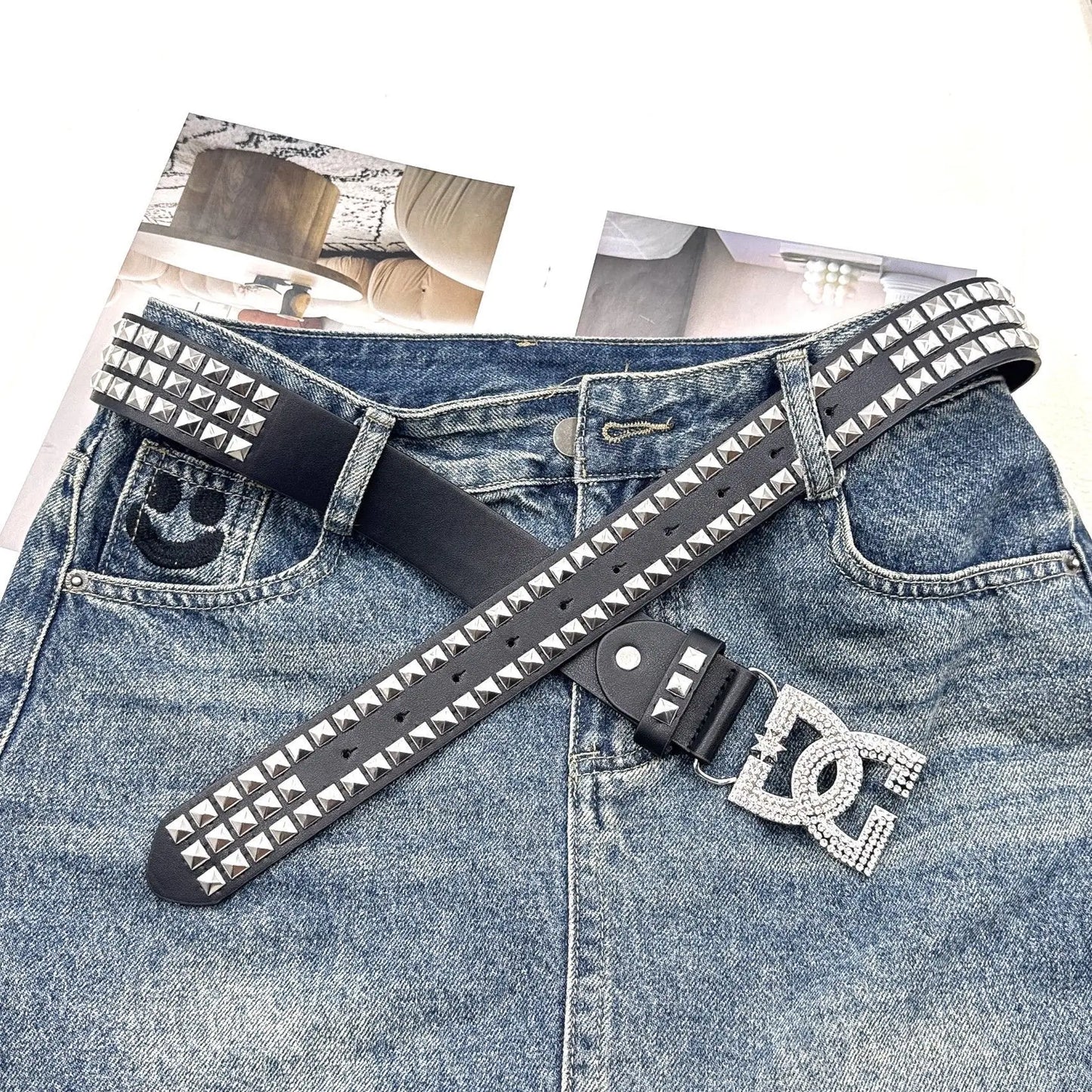 Rhinestone DC Belt