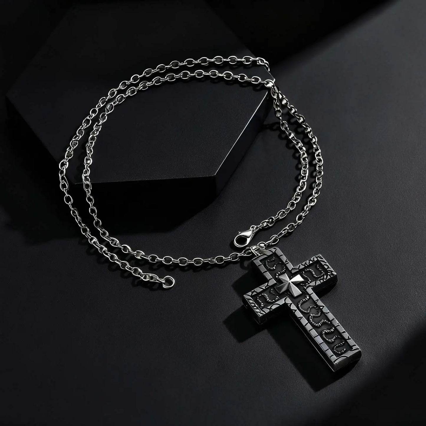 Openable Cross Pendant Necklace