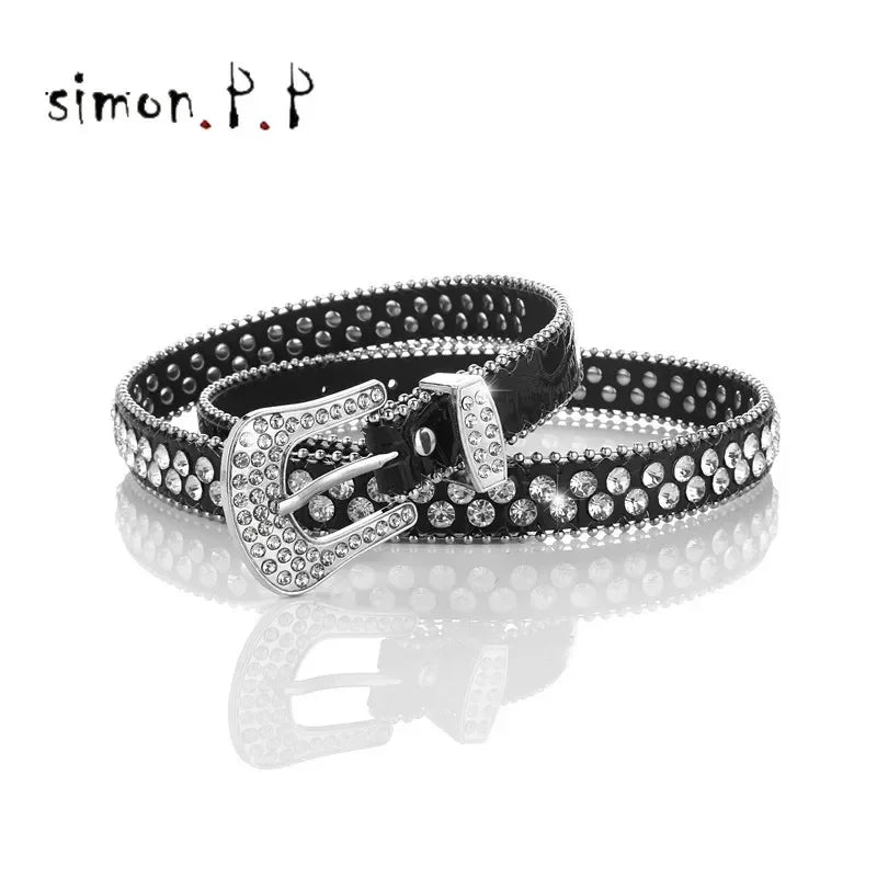 Shiny Diamond Rhinestone Studded Belt