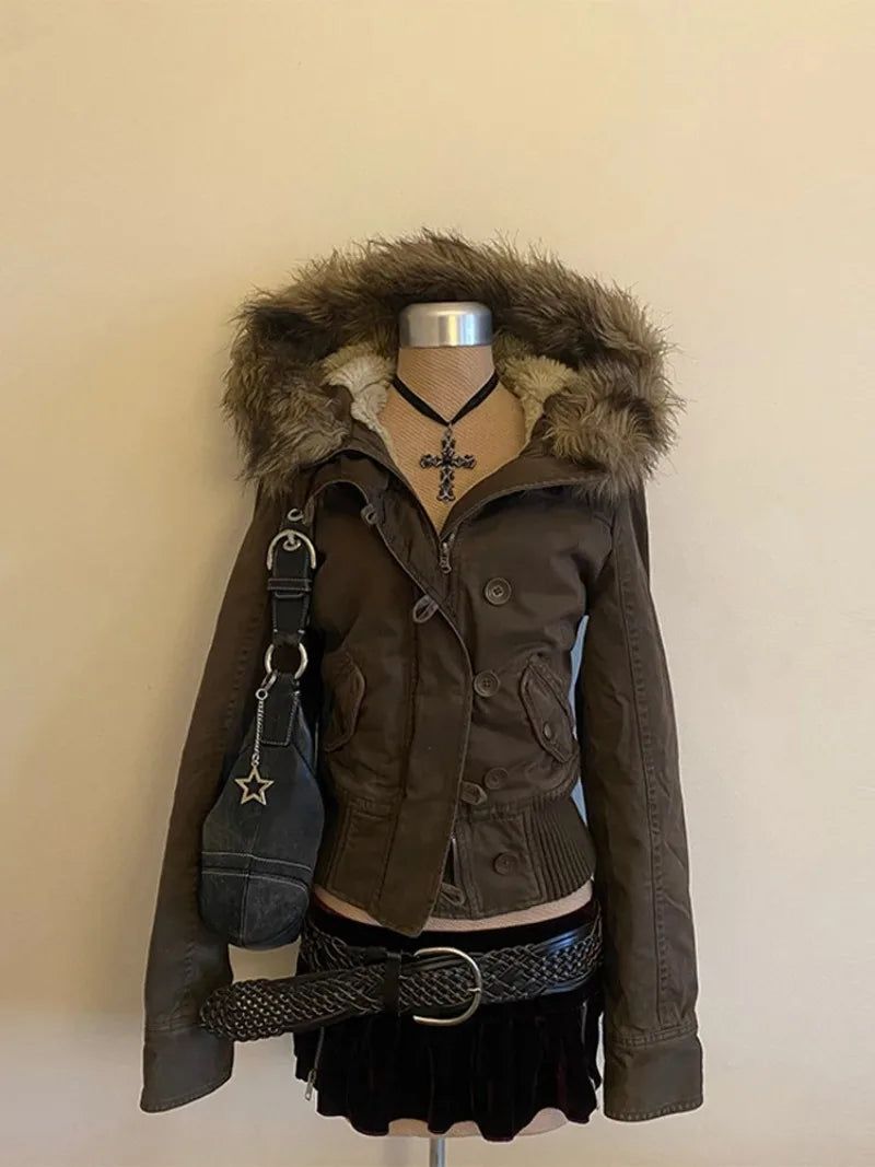 Fur Collar Vintage Jacket