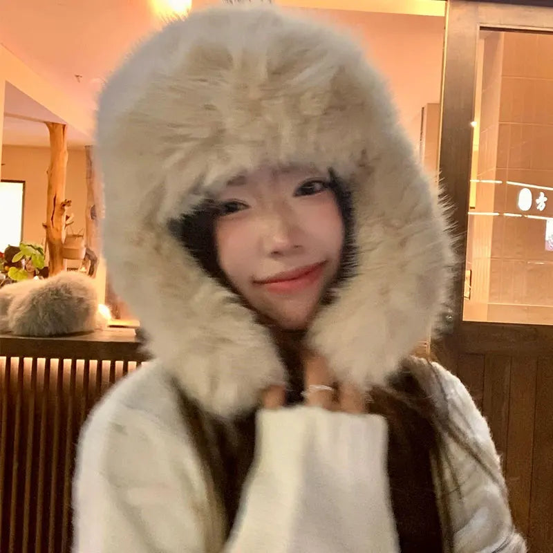 Faux Fur Fuzzy Winter Ushanka Hat