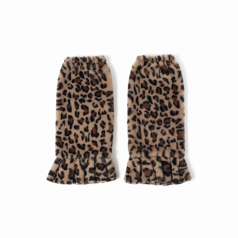 Leopard Print Winter Leg Warmers