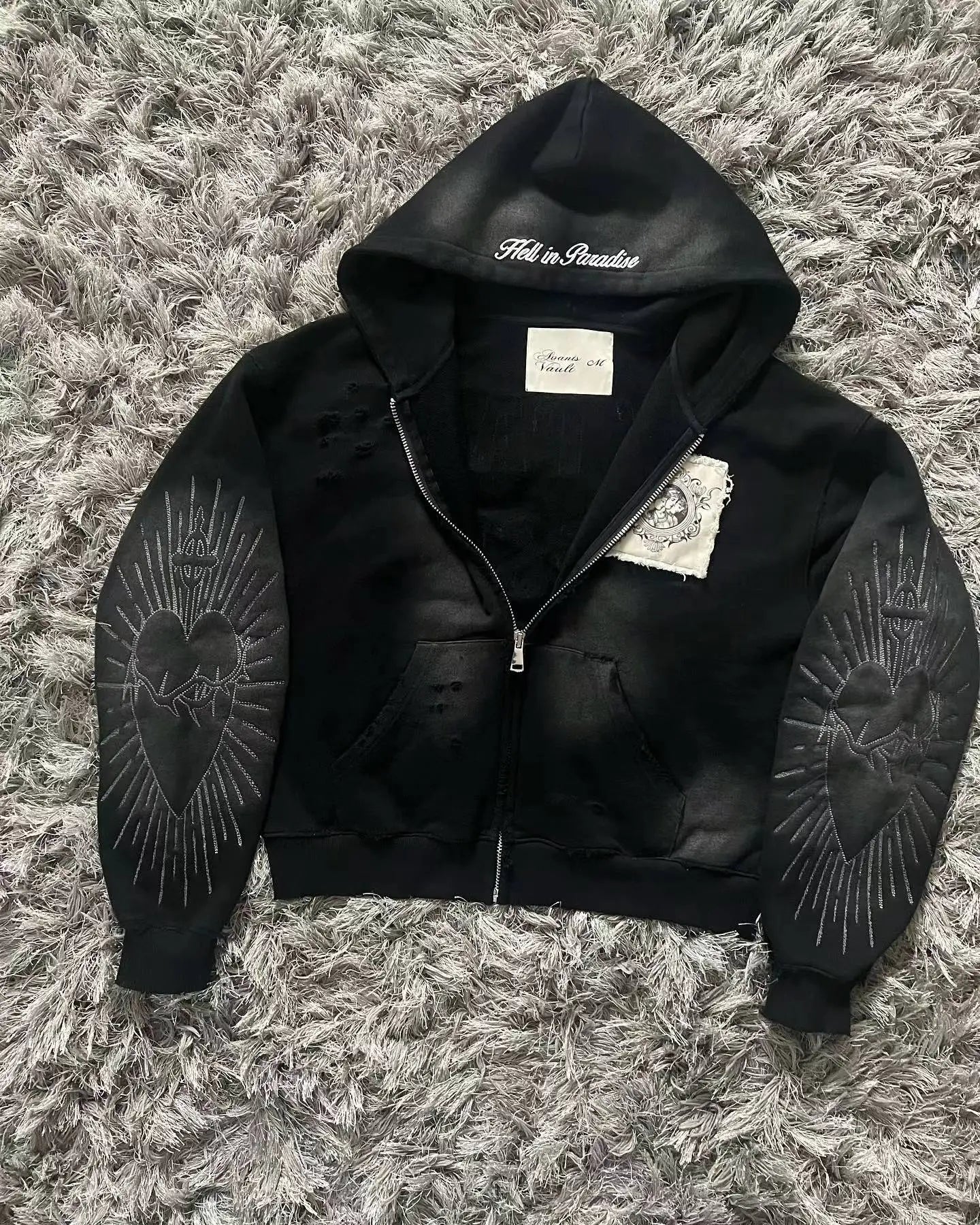 Leopard Print Faux Fur Lined Zip-up Y2k Hoodie