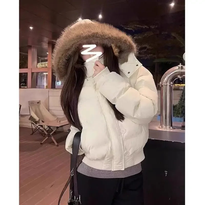 Faux Fur Puffer Bomber Coat