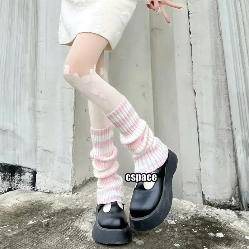 Striped Leg Warmers Women